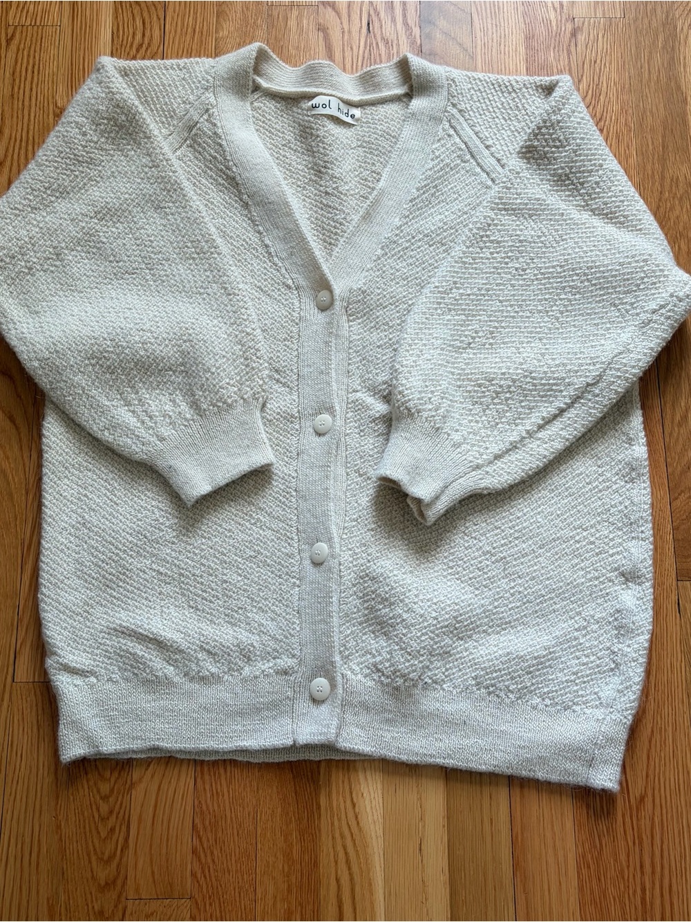 Wol Hide Oversized Textured Cardigan
